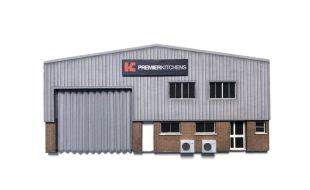 Scale Model Scenery Ultra-Low Relief Modern Industrial Unit Front OO Gauge