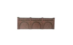 Scale Model Scenery Low Relief Red Brick Railway Arches OO Gauge