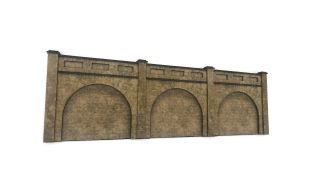 Scale Model Scenery Low Relief Yellow Brick Railway Arches OO Gauge