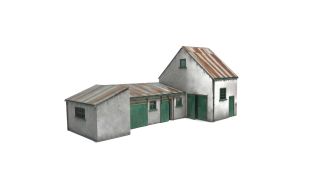 Scale Model Scenery Stoney's Workshops (Set of 3 Buildings) OO Gauge