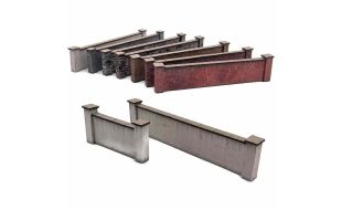 Scale Model Scenery Modular Industrial Red Brick Wall OO Gauge
