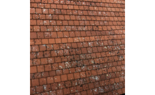 Scale Model Scenery Pre-Weathered Laser Cut Terracotta Roof Tiles (A4 Sheet) OO Gauge