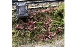 Scale Model Scenery Brown Bracken / Fern Plants (Pack of 32) OO Gauge