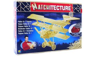 Matchitecture Fokker DR1 Triplane World War I fighter aircraft Matchstick Kit
