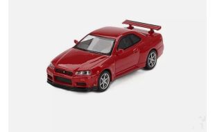 Mini GT 1/64 Scale Nissan Skyline GT-R (R34) V-Spec Active Red (RHD) Die Cast Model