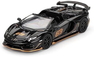 Mini GT 1/64 Scale Lamborghini Aventador SVJ 63 Roadster Nero Aldebaran (LHD) Die Cast Model