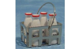 Milk Bottles in Crate for 12th Scale Dolls House