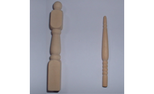Wooden Stairs and Fittings - Baluster Rails (12) for 12th Scale Dolls House