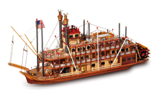 Occre 1/80 Scale Steamboat Mississippi Model Kit