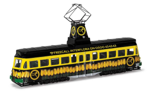 Corgi 1/76 Scale Brush Railcoach - Blackpool Transport 'Interflora' Die Cast Model