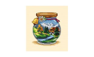 Orchidea Mountains Vacation Memories Counted Cross Stitch Kit