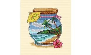 Orchidea Tropical Sea Vacation Memories Counted Cross Stitch Kit