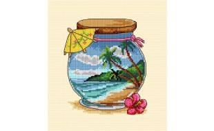 Orchidea Sea and Beach Vacation Memories Counted Cross Stitch Kit