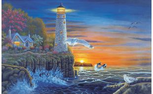 Painting By Numbers Waterside Lighthouse
