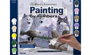 Painting By Numbers Wolves & Eagles