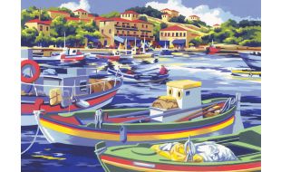 Painting By Numbers Mediterranean Fishing Boats