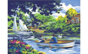 Painting By Numbers Boating on the River