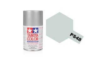 Tamiya Polycarbonate Spray Paint (100ml) - Semi-Gloss Silver Anodised Aluminium