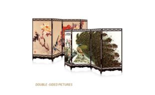 Glittering Peacock and Spring Double Sided Jigsaw Screen