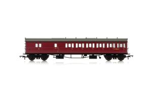 Hornby BR, Collett 57' Bow Ended D98 Six Compartment Brake Third (Right Hand), W5508W - Era 4 OO Gauge