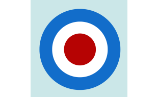 RAF Roundels (R,W and L B Type A) - 200mm Twin Pack