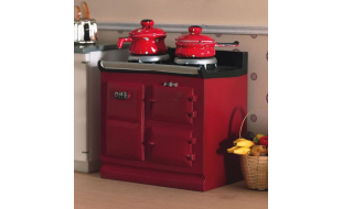 Red Aga Stove for 12th Scale Dolls House