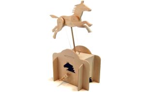Pathfinders Make Your Own Jumping Horse Automata Wood Kit