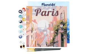 Figured'Art Paris Framed Canvas Painting By Numbers Kit