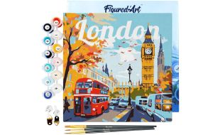 Figured'Art London Framed Canvas Painting By Numbers Kit