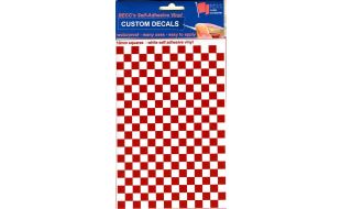 Vinyl Squares Chequer Pattern Red White