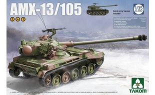 Takom 1/35 Scale AMX-13/105 Light Tank Dutch Army 2 in 1 Model Kit