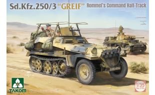 Takom 1/35 Scale German Army SdKfz 250/3 "Greif" Rommel's WWII Half-Track Vehicle Model Kit