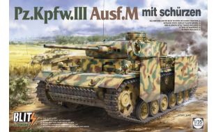 Takom 1/35 Scale Panzerkampfwagen III Ausf M mit schürzen Blitz Model Kit