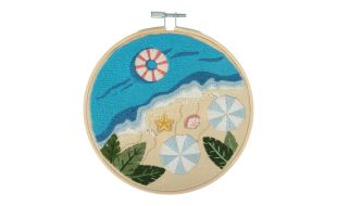 Trimits Beach Embroidery Hoop Kit