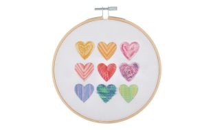 Trimits Ombre Hearts Embroidery Hoop Kit
