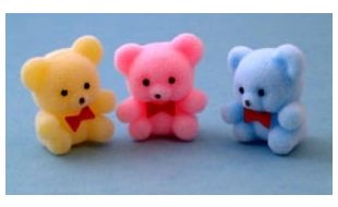 Teddies x 3 for 12th Scale Dolls House