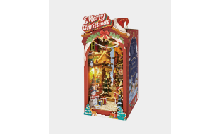Rolife Christmas Street 3D Wooden DIY Miniature House Book Nook