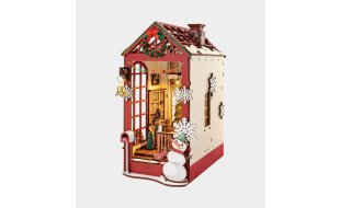 Rolife Christmas Indoor Scene 3D Wooden DIY Miniature House Book Nook
