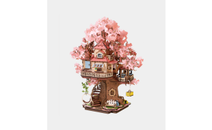 Rolife Sakura Tree House DIY Wooden Model Kit