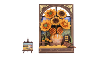 Rowood Golden Sunflower Wall Art 3D Wooden Puzzle Model Kit