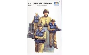 Trumpeter 1/35 Scale LCM-3 WWII USN Crew Figures Model Kit