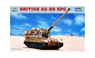 Trumpeter 1/72 Scale AS90 Self-Propelled Howitzer Model Kit