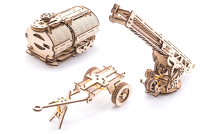 UGears Tanker, Ladder and Trailer additions for Truck Wooden Model Kit