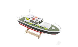 Police Launch Wooden Boat Model Kit 400mm