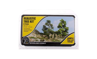 Medium Green Realistic Trees Kit Pack of 6