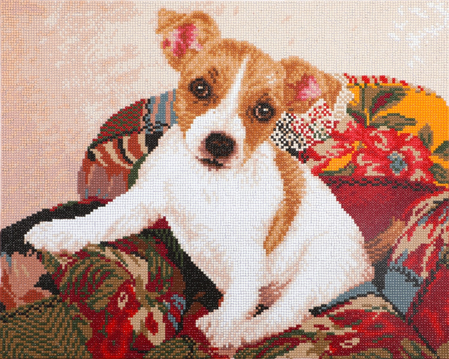 DIAMOND DOTZ PATCHWORK PUP - Diamond Painting Kit: Patchwork Pup
