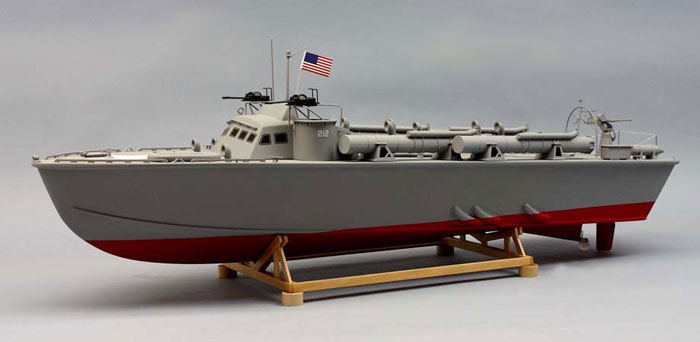 Image of Dumas 1/30 Scale PT-212 Higgins MTB Preformed Hull Model Boat Kit