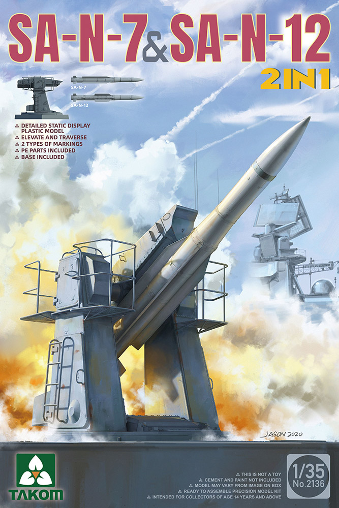 Photos - Model Building Kit Takom 1/35 Scale Russian Navy SA-N-7 'Gadfly' & SA-N-12 'Grizzly' SAM 2 in 1 Model Kit