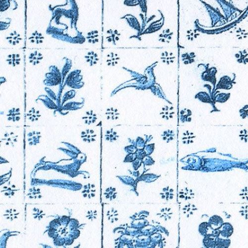 Early Delft Tile Wallpaper for 12th Scale Dolls House