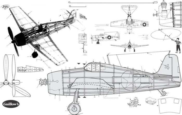 Guillows Grumman F6F 3 Hellcat 